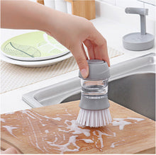 Load image into Gallery viewer, 2019 New Household Kitchen Washing Utensils Pot Dish Brush with Liquid Washing Soap Dispenser Pot Brush Dish Brush Cleaning