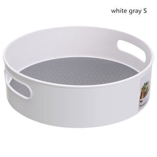 Load image into Gallery viewer, Non-Slip Rotating Storage Tray Fruit Snack Dried Storage Plate Multifunctional Plastic Desktop Organizer For Kitchen Bathroom