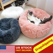 Load image into Gallery viewer, Soft Warm Round Pet Cat Bed Comfortable Pet Nest Dog Cat Washable Kennel Easy To Clean Dog Bed Warm House For Pet