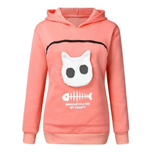 Load image into Gallery viewer, Hooded sweatshirts Animal Pouch Hood Tops Carry Cat Breathable Pullover sweatshirts.