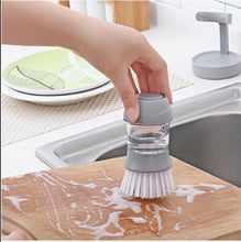 Load image into Gallery viewer, 2019 New Household Kitchen Washing Utensils Pot Dish Brush with Liquid Washing Soap Dispenser Pot Brush Dish Brush Cleaning
