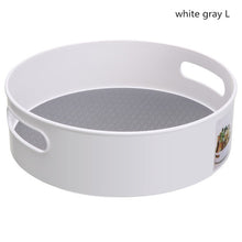 Load image into Gallery viewer, Non-Slip Rotating Storage Tray Fruit Snack Dried Storage Plate Multifunctional Plastic Desktop Organizer For Kitchen Bathroom
