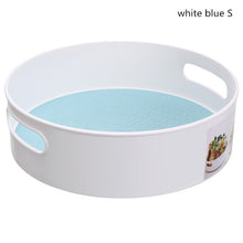 Load image into Gallery viewer, Non-Slip Rotating Storage Tray Fruit Snack Dried Storage Plate Multifunctional Plastic Desktop Organizer For Kitchen Bathroom
