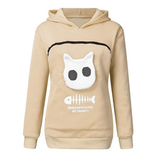 Load image into Gallery viewer, Hooded sweatshirts Animal Pouch Hood Tops Carry Cat Breathable Pullover sweatshirts.
