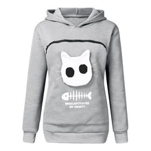 Load image into Gallery viewer, Hooded sweatshirts Animal Pouch Hood Tops Carry Cat Breathable Pullover sweatshirts.
