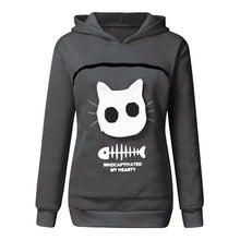 Load image into Gallery viewer, Hooded sweatshirts Animal Pouch Hood Tops Carry Cat Breathable Pullover sweatshirts.
