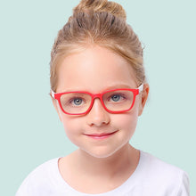 Load image into Gallery viewer, Bendable Children Optical Glasses Flexible One-piece Safe Eyeglasses Plain Mirror Silicone Anti-blue Light Goggles Eyewear Frame
