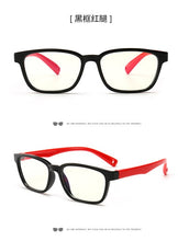 Load image into Gallery viewer, Bendable Children Optical Glasses Flexible One-piece Safe Eyeglasses Plain Mirror Silicone Anti-blue Light Goggles Eyewear Frame
